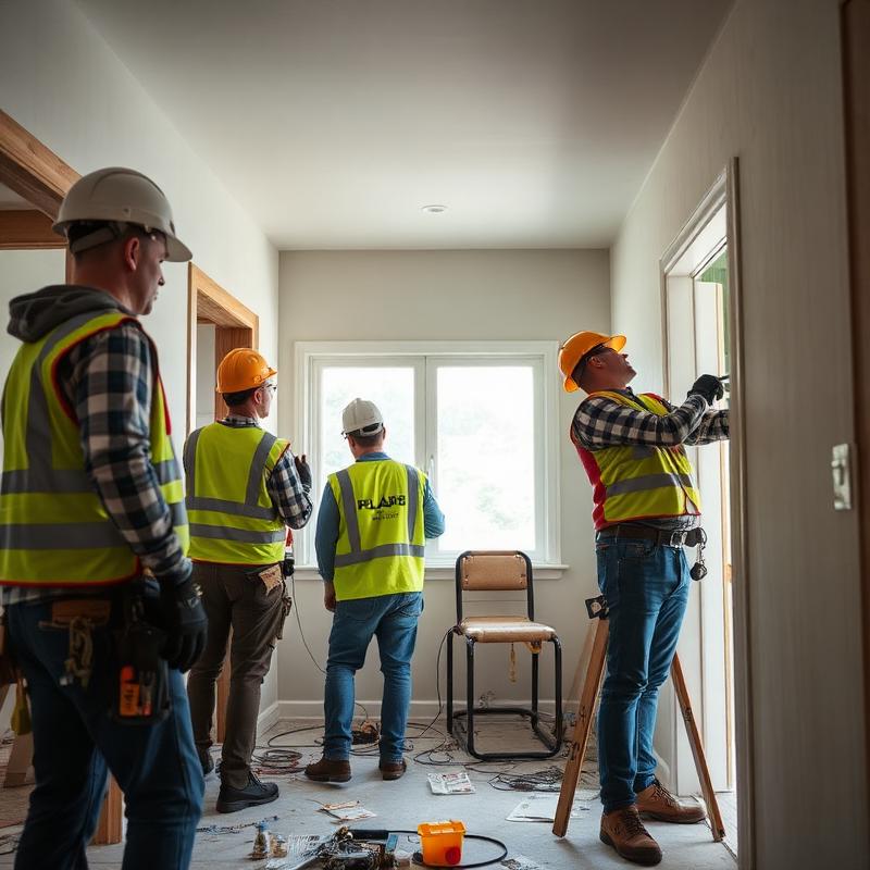 Profesionales de Reformas Yakoub trabajando en obra